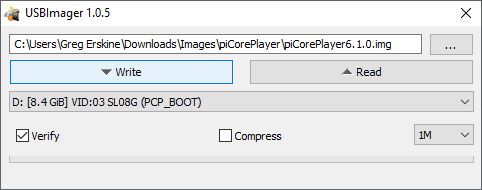 USBImager - Write