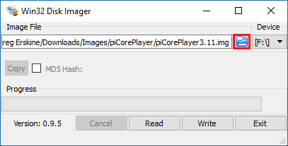 Win32 Disk Imager - Image File