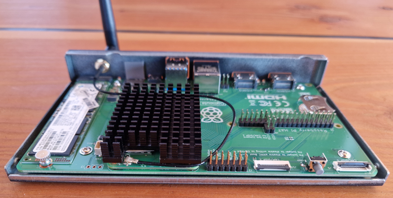 Picture showing the assembled boards